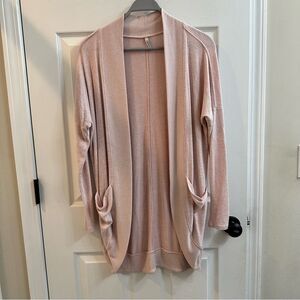 Z Supply The Marled Sweater Knit Cocoon Cardigan light pink women's size xsmall